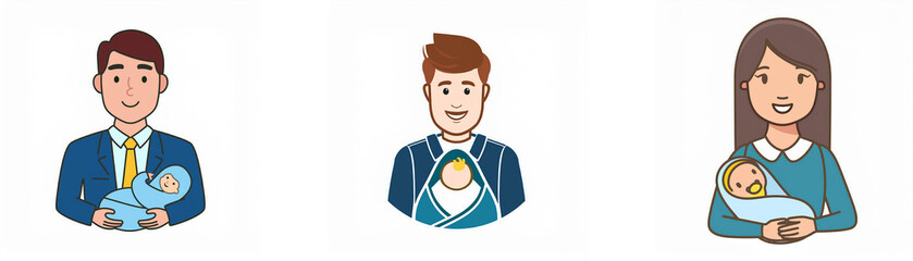 Three people are holding a baby.