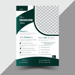 Simple and creative design with light and dark blue color.