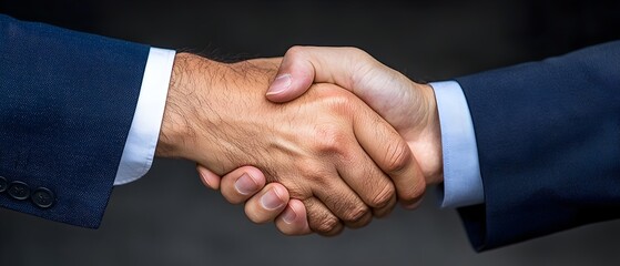 Obraz premium Handshake symbolizing the partnership and in AI powered workflow optimization modernizing business with automated data processing and enhanced digital connectivity for enterprise success and growth