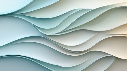 Obraz premium A serene, textured abstract design featuring flowing waves in soft pastel colors, creating a calming and modern visual effect.
