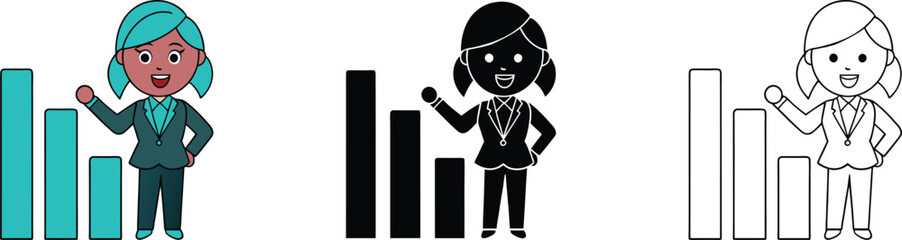 Businesswoman Presenting Growth Chart Success