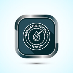 Dermatologically tested icon design, dermatology test and dermatologist clinic icon, Gray Shadow Button Design