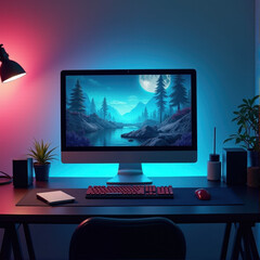 A gaming computer display