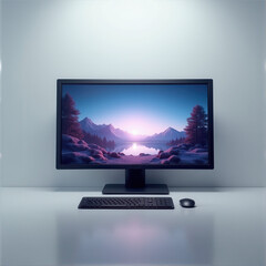 A gaming computer display