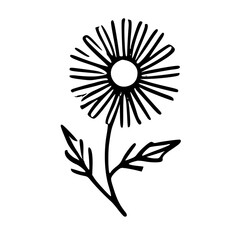 Flower icon isolated on white background. Flower simple icon. Vector illustration