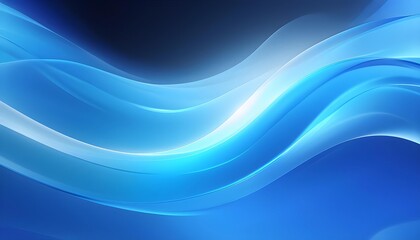 Obraz premium Abstract blue wave background, smooth gradient design for modern digital wallpapers