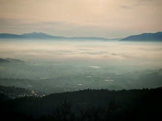 Obraz premium sunrise over the mountains