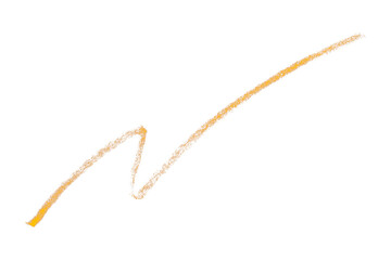 Yellow pencil line drawing set on a white background.