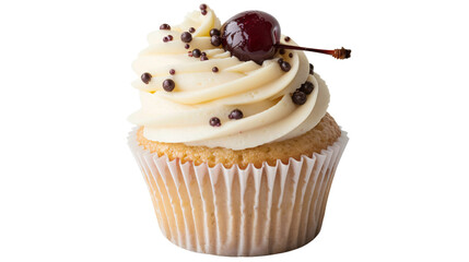 a cupcake with a cherry on top
