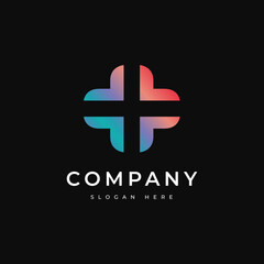 health medical symbol logo  design colorful vector