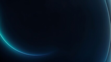 Abstract Blue and Black Background with Curved Lines