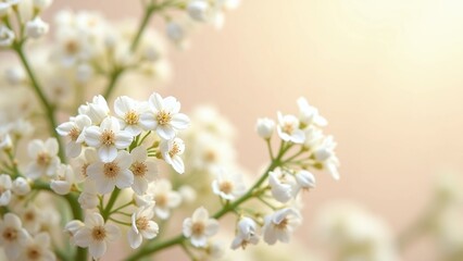 Close-up of delicate baby's breath flowers, soft and white