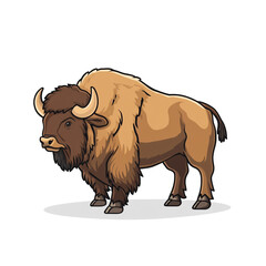 Illustration of a Majestic Bison