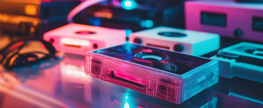 Vintage Old-School Music Player in Classic 90s Style