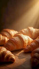 croissants on a wooden table