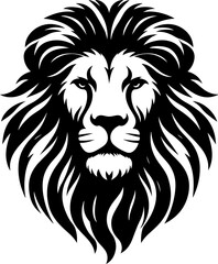 Fototapeta premium lion head silhouette vector