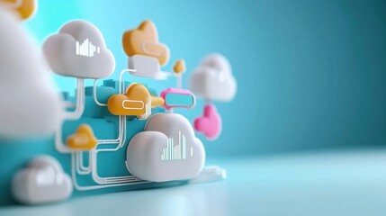 Conceptual Cloud Data Migration and Storage Visualization