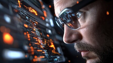 Focused Professional Analyzing Digital Data