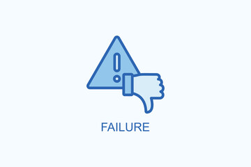 Failure vector  or logo sign symbol illustration