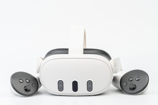 Meta quest 3 vr headset with controllers