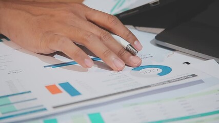 Accounting company provide finance and taxation planning for profitable cash flow, Auditor and accountant team working in office, analyze financial data and accounting record with calculator.Insight