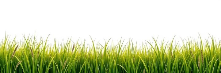 Fototapeta premium Realistic seamless grass border pattern perfect for nature scenes, texture