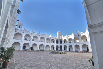 Fototapeta premium The Convent of San Felipe de Neri with a view of the old town of Sucre, Bolivia,