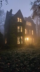 house, night, halloween, moon, illustration, home, sky, vector, architecture, castle, church, cartoon, dark, tree, town, city, building, silhouette, haunted, old, spooky, holiday, landscape, village, 