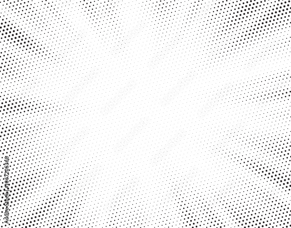 Poster Halftone gradient sun rays pattern. Abstract halftone vector dots background. monochrome dots pattern. Vector background in comic book style with sunburst rays and halftone. Retro pop art design.