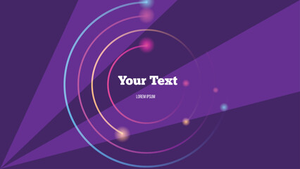 Abstract Tech Circles Colorful Modern Background Place for Text. Technology, computing and digital product advertisement concept vector
