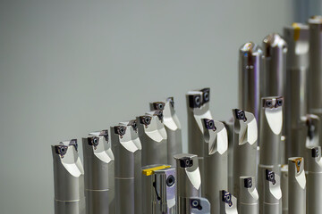 Close up  scene the group special purpose tool for CNC lath machine.
