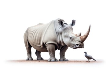 Fototapeta premium Wildlife animal mammal rhinoceros.