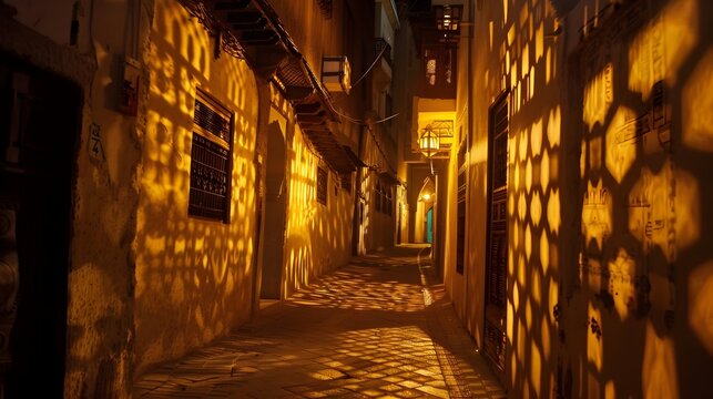 Mysterious Cobblestone Hallway in Historic European Castle Corridor