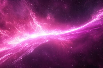 Dynamic neon light trails. A burst of radiant pink illumination. The journey of shining purple beams across the universe