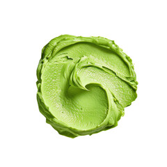 Fototapeta premium Creamy avocado spread on a white isolate background.