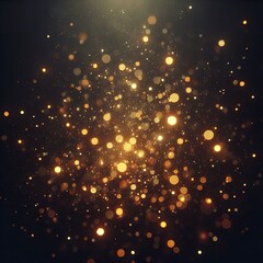 Obraz premium Golden Bokeh Background | Sparkling Golden Background | Shimmering Gold Texture | Golden Glitter Texture | Luxurious Golden Background