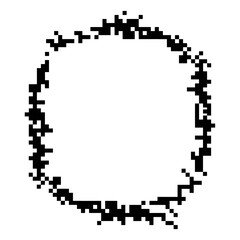 Pixel Brutalist shapes for swiss minimal style design. Vector Graphic Assets . Bold modern Shapes for Posters Template, flyers, clothes, social media, graphic design projects In Y2k style