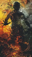 Abstract Silhouette: A Study in Human Emotion and Chaos