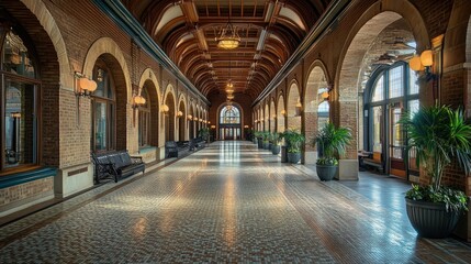 Historic Station - Grand historic station with high arches, intricate details, and an old-world charm.