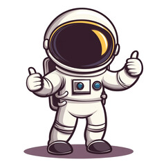 Obraz premium Cheerful Astronaut Illustration