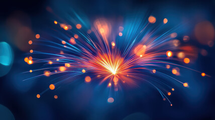 Obraz premium Colorful fireworks lighting up the night sky