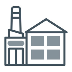 Industrial Building Vector Icon Design