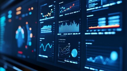 Obraz premium Digital dashboard tracking multimodal shipments, efficient data flow