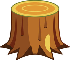 isolated tree stump on white background free vector