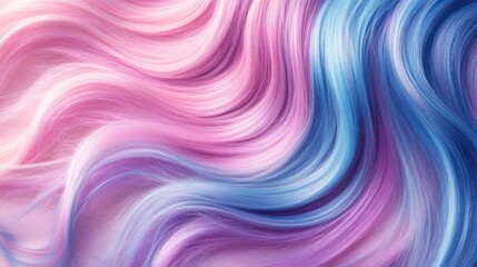 Obraz premium Long wavy hair with a mix of soft pastel and vibrant tones, perfect for unique and trendy hair care ads