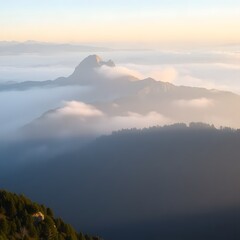 fog over the mountains