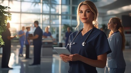 The Nurse with Tablet Device