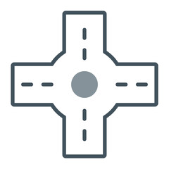 Roundabout Vector Icon Design