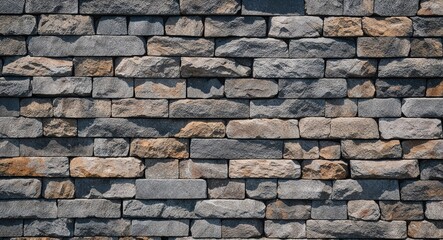 Fototapeta premium Stone wall background to add a raw urban aesthetic