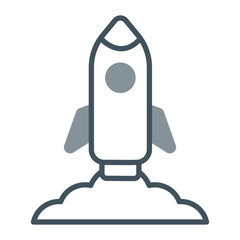 Rocket Launch Vector Icon Design